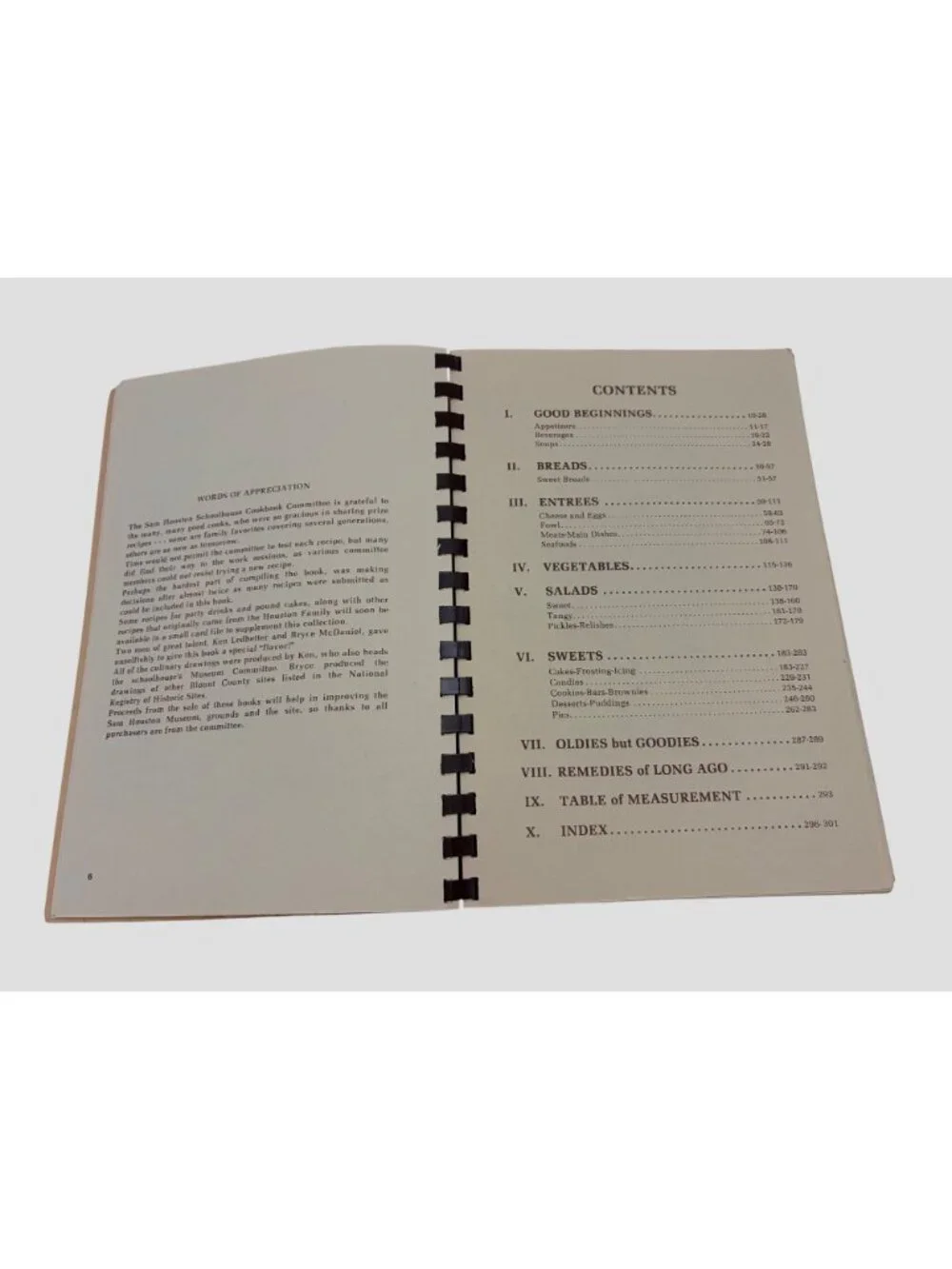 1980 Sam Houston Schoolhouse Cookbook Maryville TN Vintage Community Recipe Book